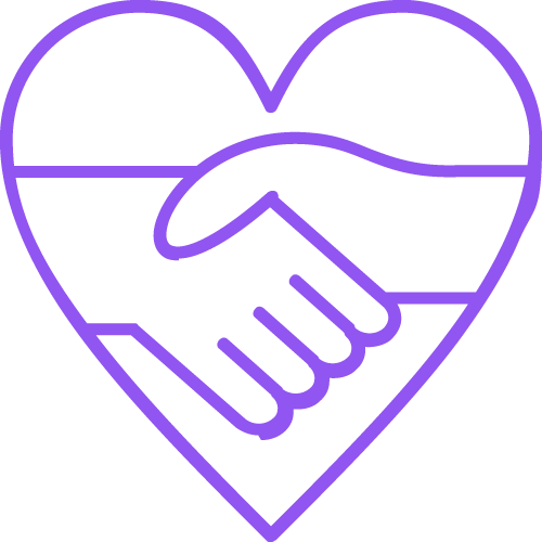 Two hands gently holding a heart with a smaller handprint inside, symbolizing deep understanding and care for others' feelings.
